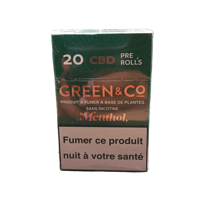 CIGARETTES PRE-ROLLS "GREEN & CO" MENTHOL